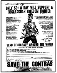 Pro-Contra flyer requesting donations in support of the Contras disseminated in the U.S., 1985. 