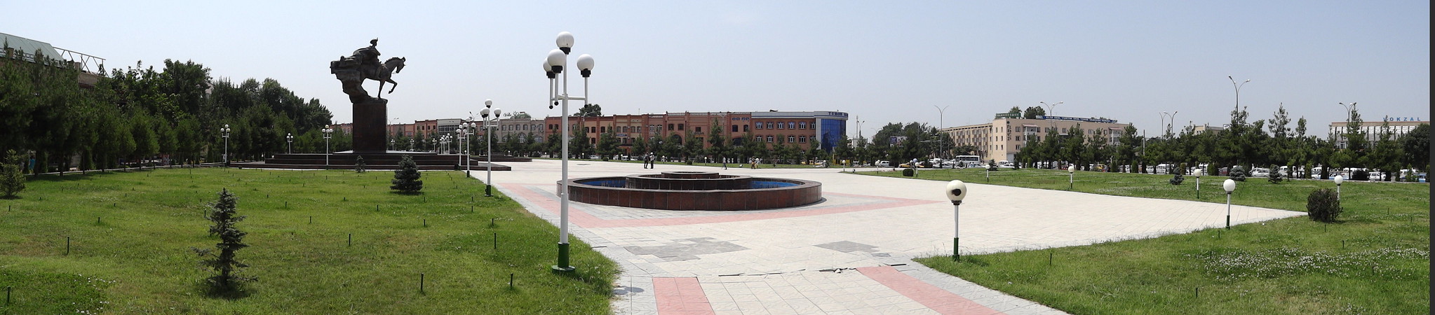 Panoramic view of Navoi Square. Where the 2005 massacre took place, Andijan, Uzbekistan.