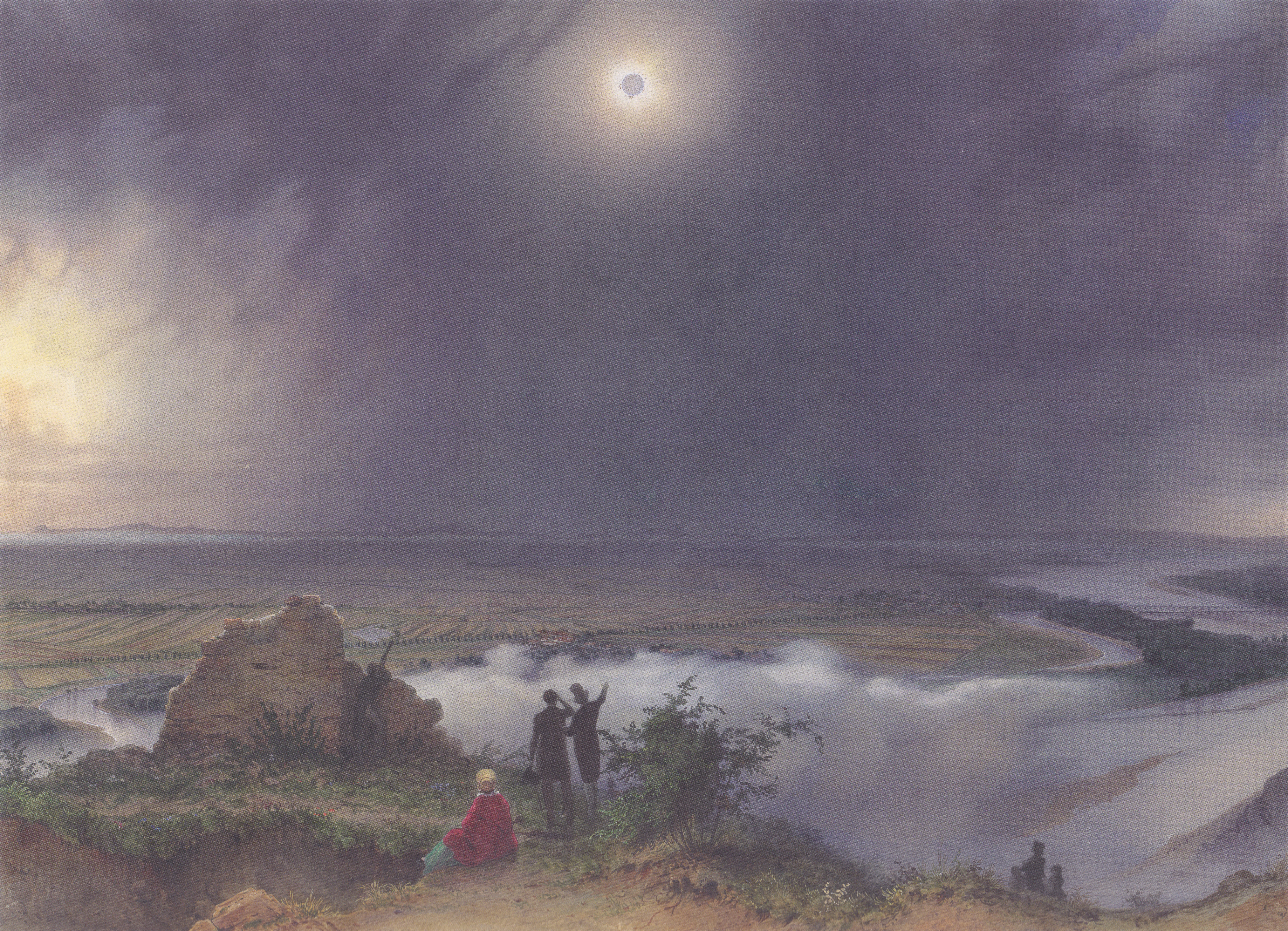 Leander Russ's Die Sonnenfinsternis vom 8 Juli 1842.