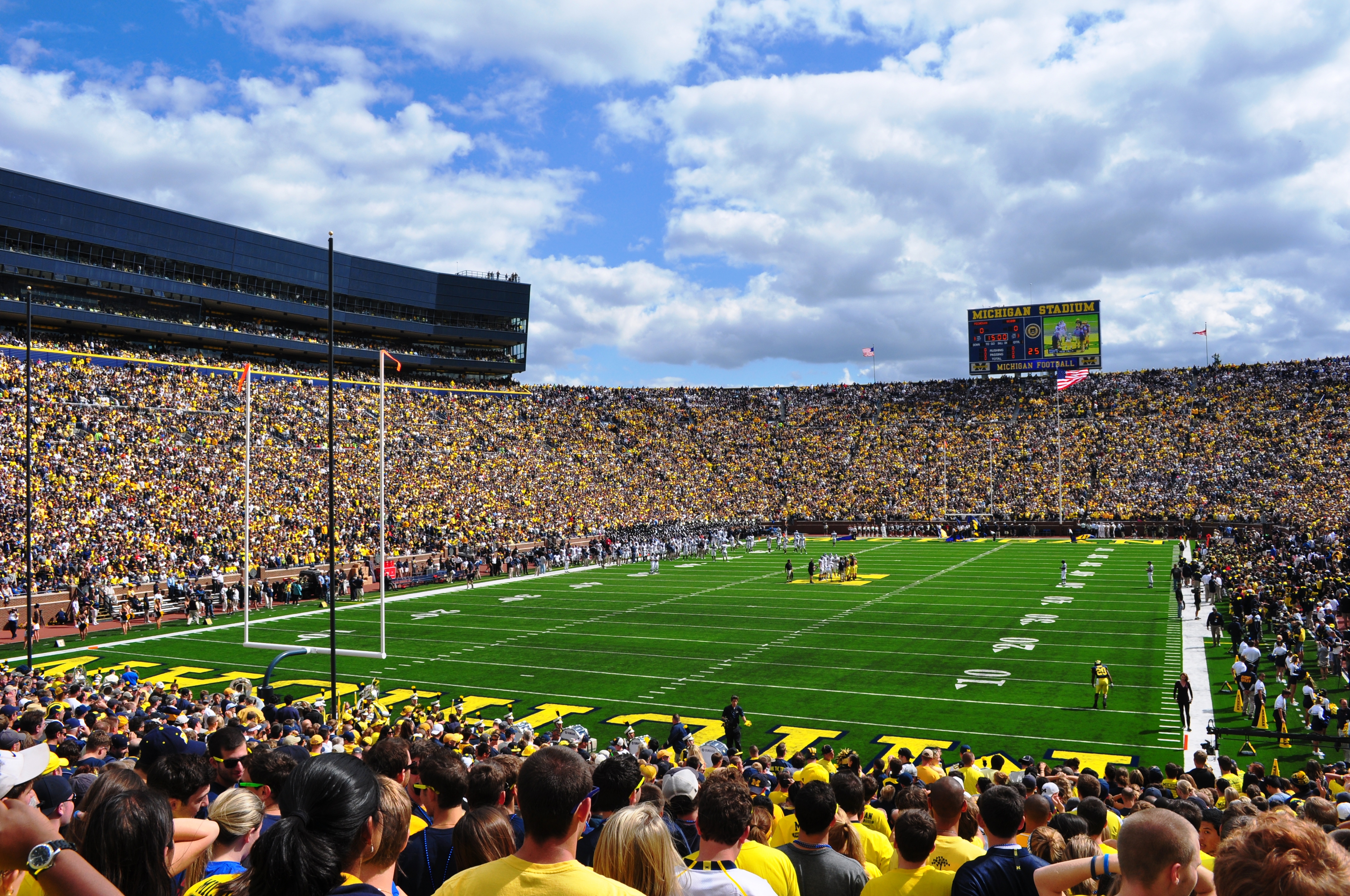 A 2010 football game at the University of Michigan's stadium.