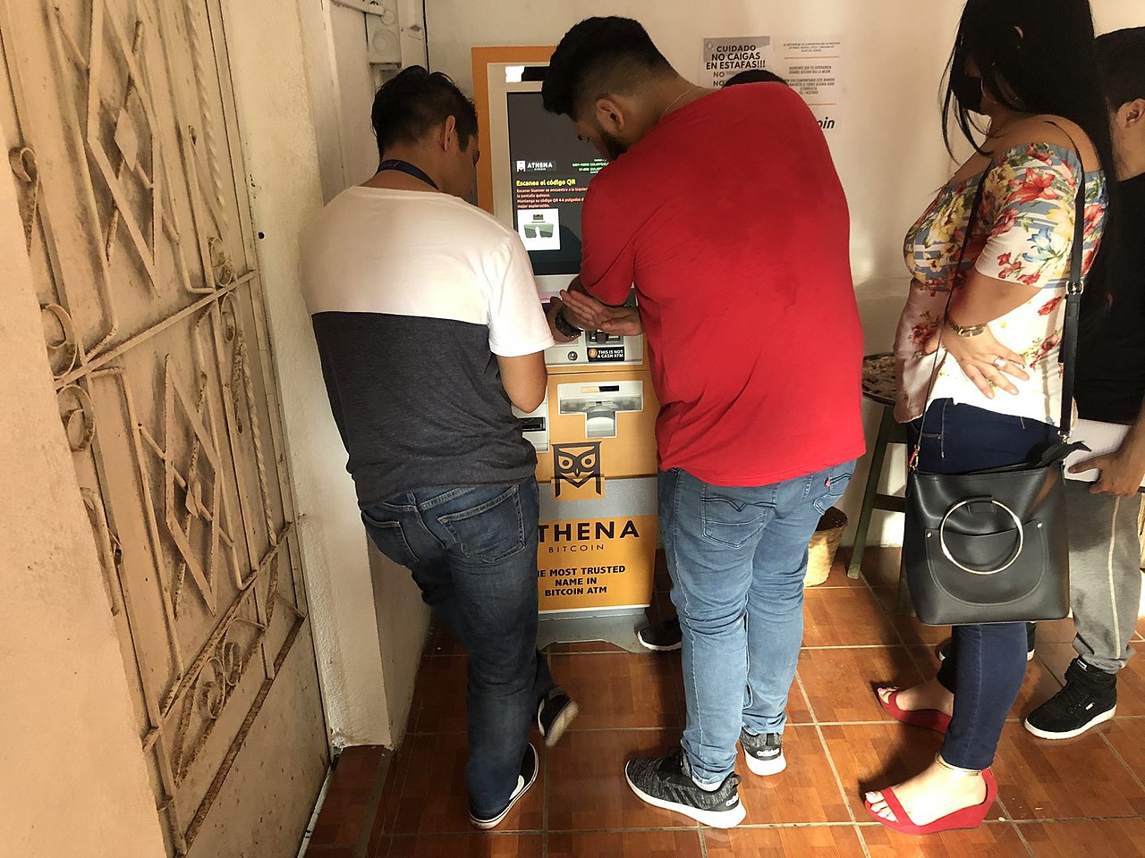A Bitcoin ATM in El Salvador, 2021.