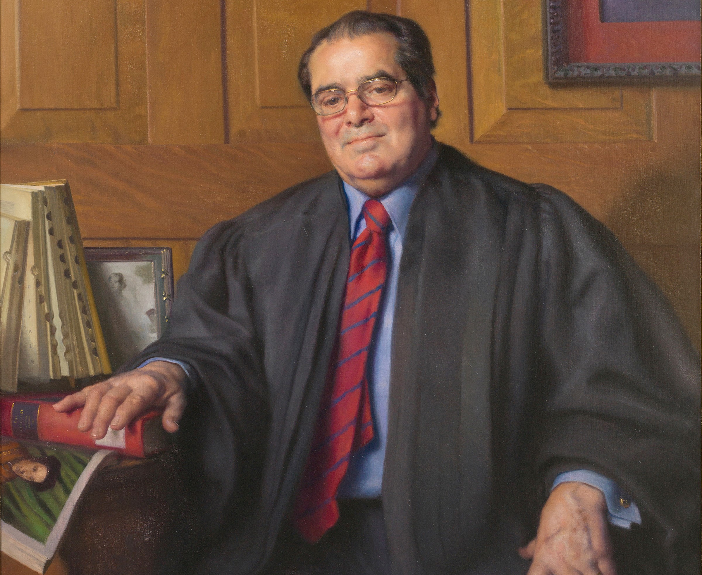 Antonin Scalia's official Supreme Court portrait.