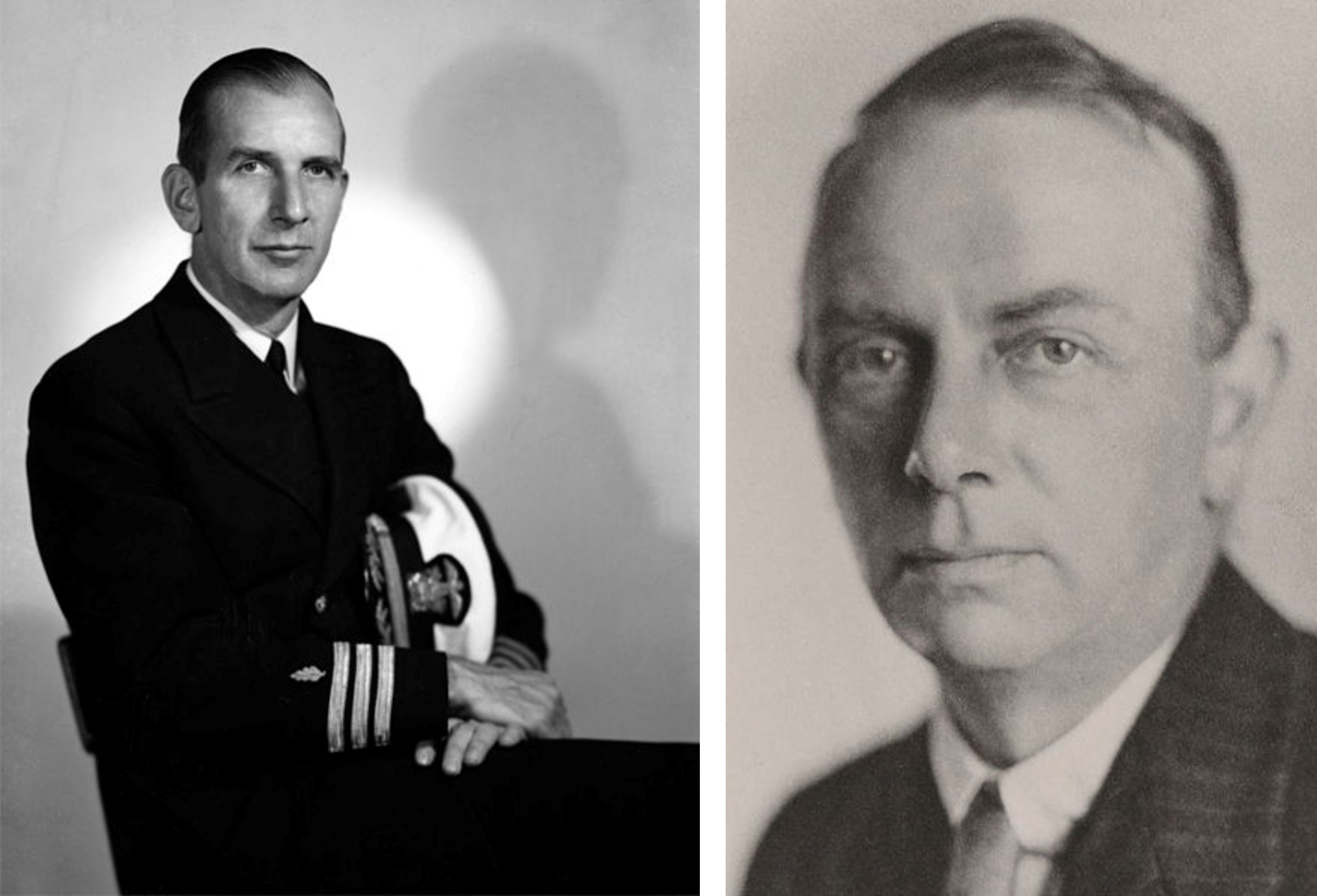 On the left, Dr. Edwin Shope. On the right, Dr. Patrick Laidlaw.