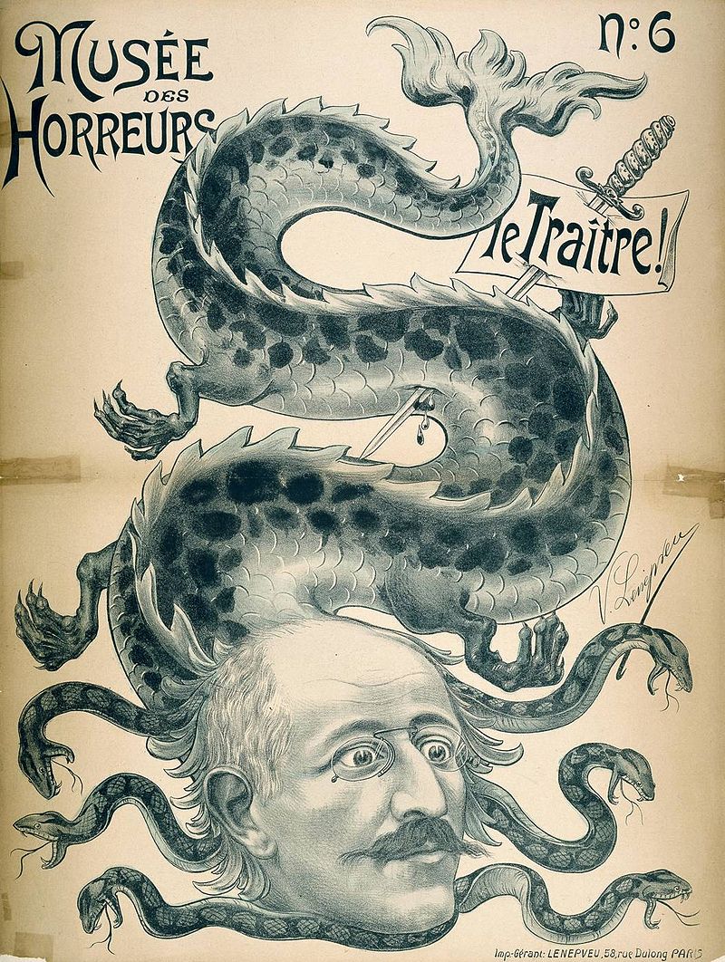 Anti-Semitic caricature of Alfred Dreyfus.