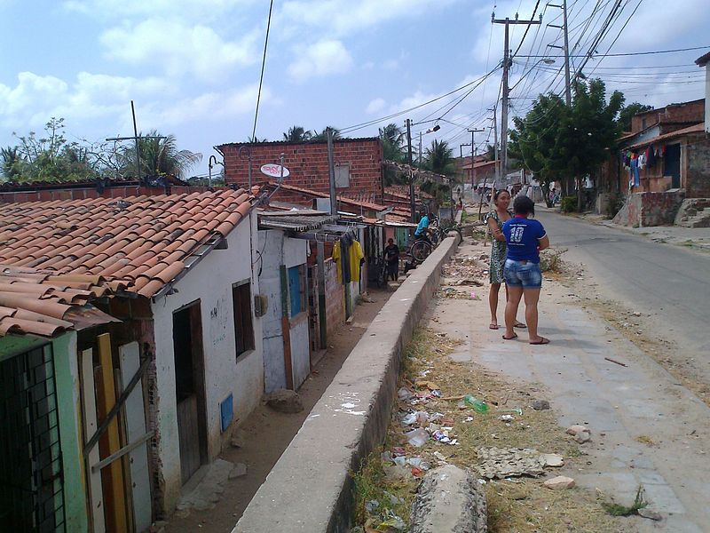 A Favela in Fortaleza, Ceará.