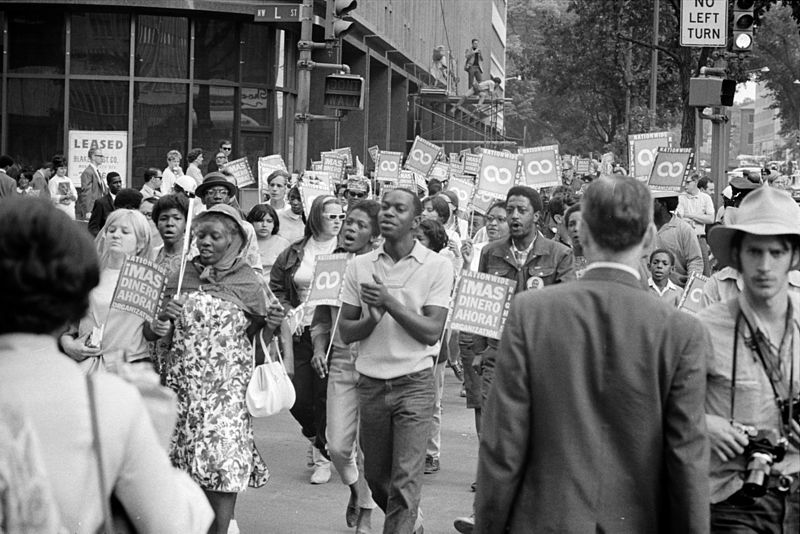 Demonstrators marching on behalf of the Poor People’s Campaign in Washington, D.C. in 1968.