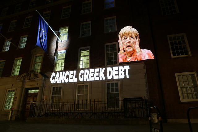 A 2015 projection on the German Embassy in London.