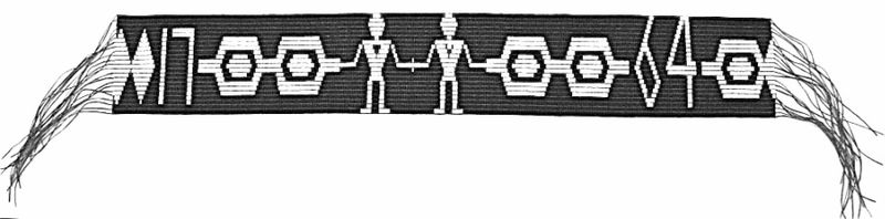 A replica of the Covenant Chain Wampum presented at the conclusion of the Council of Niagara in 1764