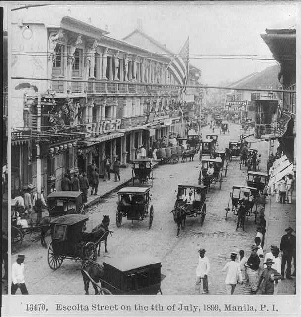 The Escolta, an historic shopping district, on July 4, 1899.