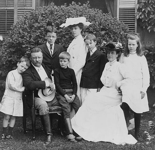 Theodore Roosevelt and family in 1903.