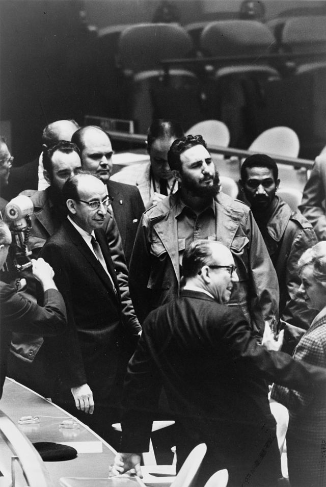 Fidel Castro attending the 1960 United Nations General Assembly.