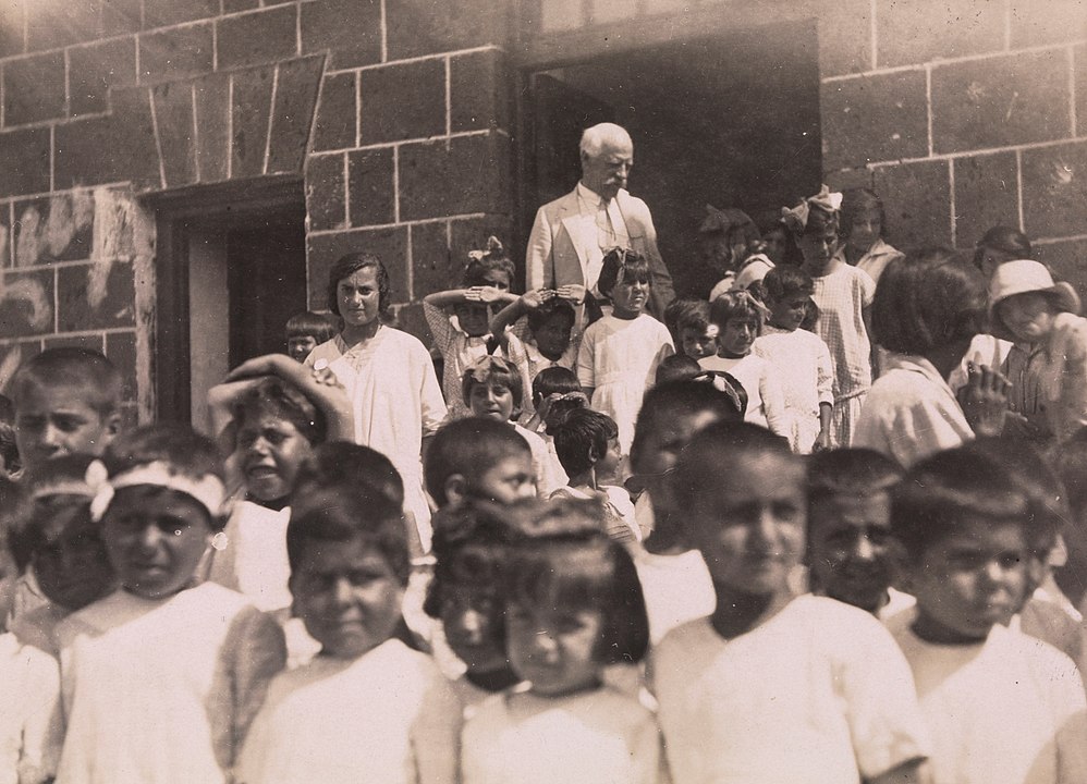 Fridtjof Nansen at an Armenian orphanage, 1925