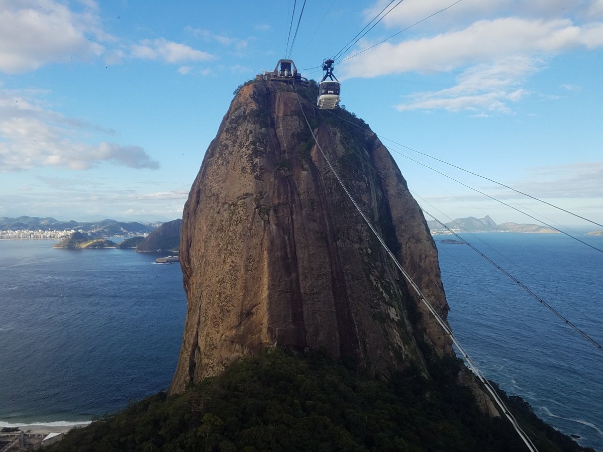 The famous Sugar Loaf Mountain in Rio.