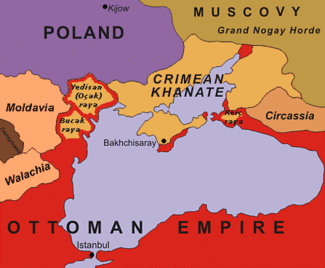 Map of the Crimean Khanate 1600.