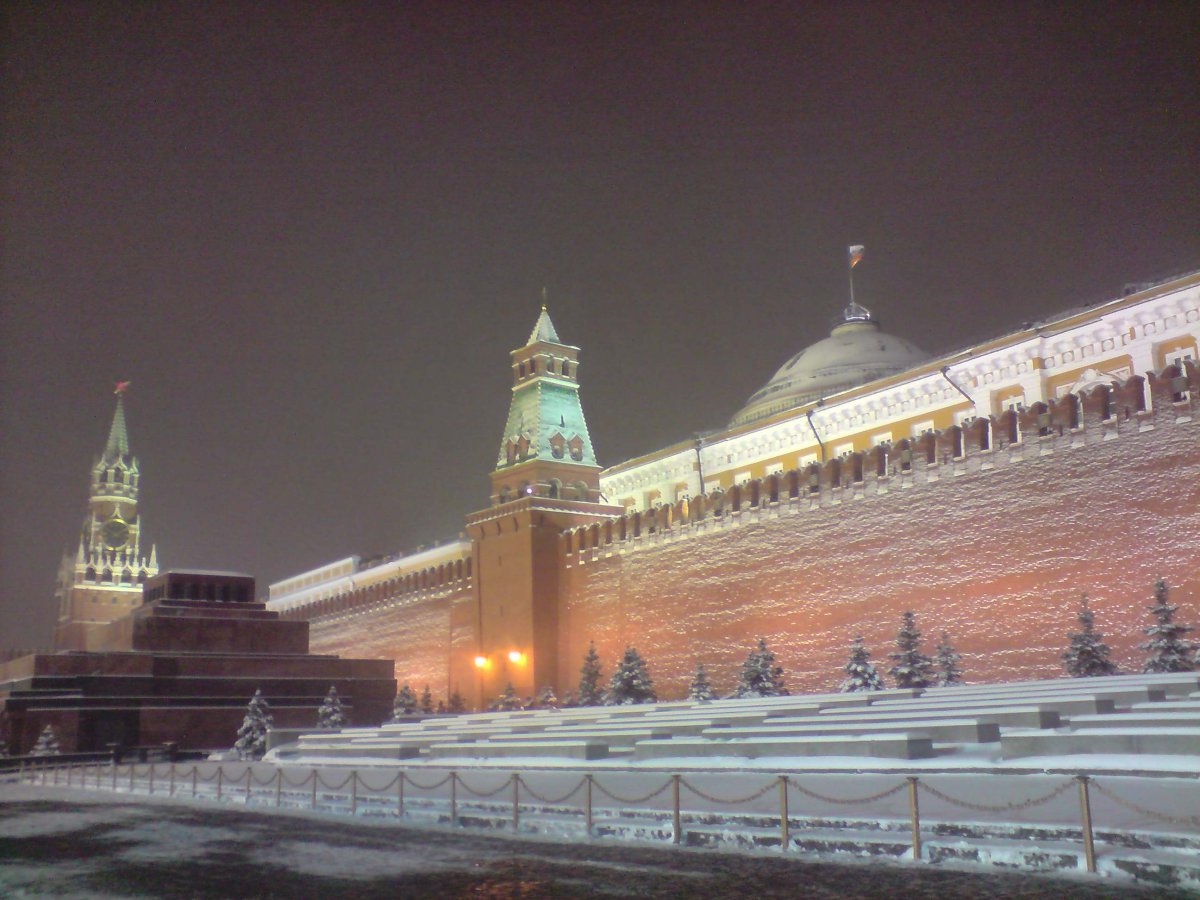 A contemporary view of the Kremlin’s walls which have stood in Moscow since the 15th century.