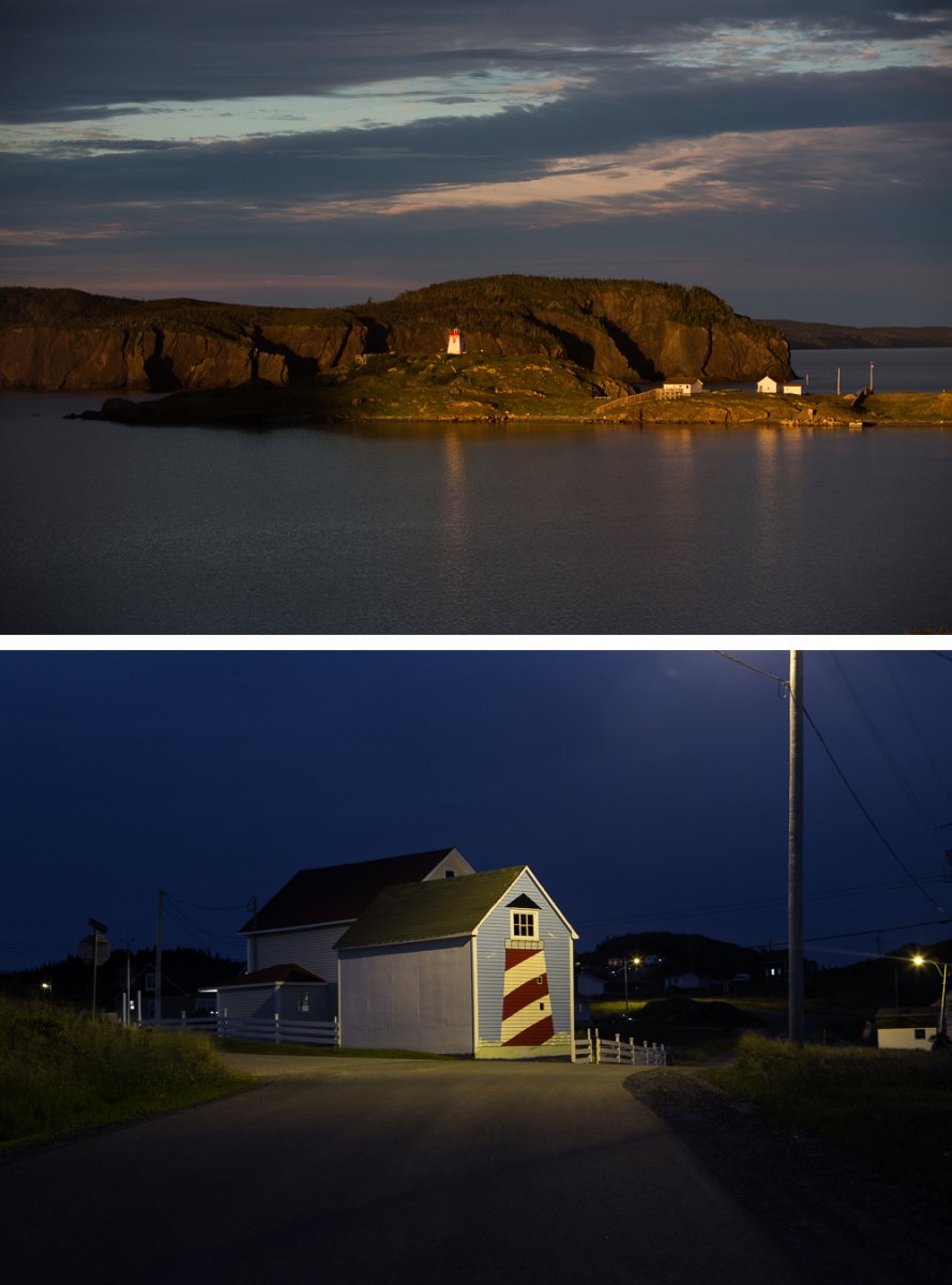 On the top, lighthouse in Trinity. On the bottom, lighthouse in Twillingate.