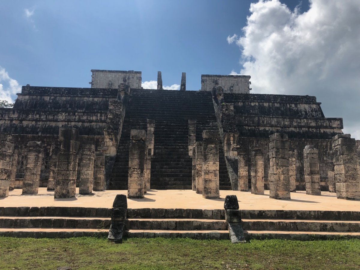 The Temple of 1,000 Pillars at Chichén Itzá.