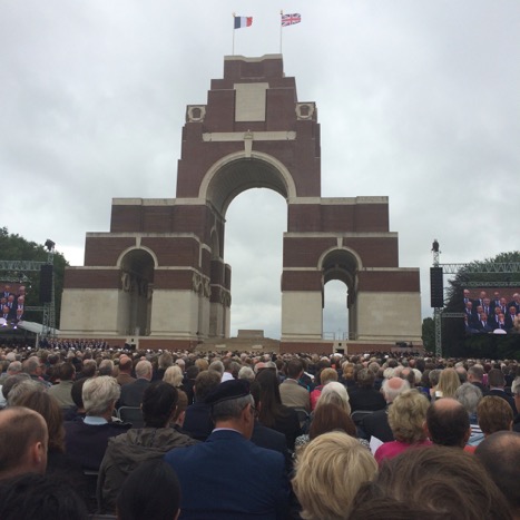 Centennial Ceremony at Thiepval, France.