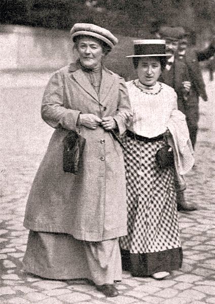 Clara Zetkin and Rosa Luxemburg in 1910.