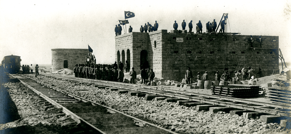 Ottoman construction of the Hijaz Railway connecting Damascus to Medina.