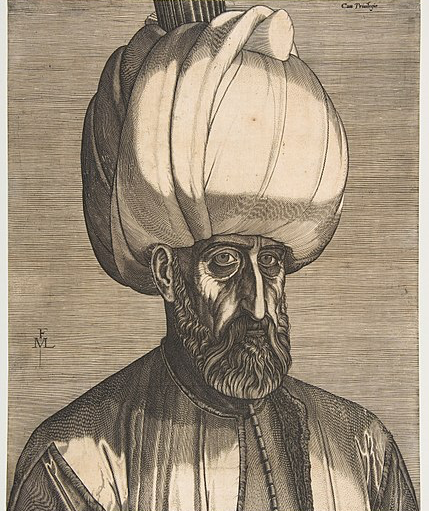 A 16th century Danish engraving of an older Süleyman.
