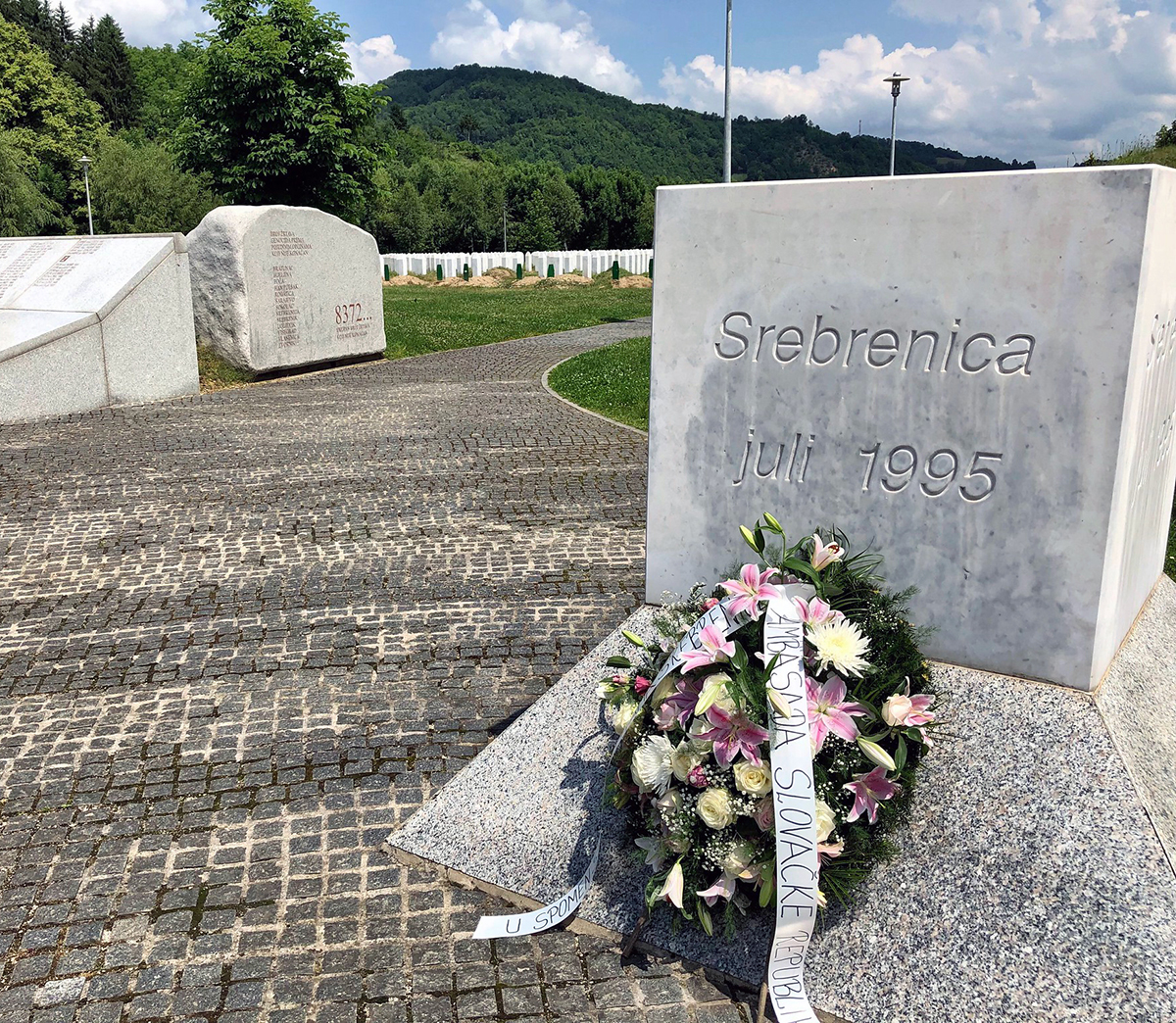 Memorial to the Srebrenica massacre.