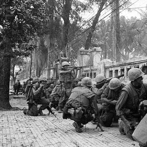 U.S. Marines in the ancient imperial capital of Vietnam.