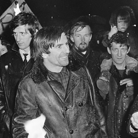 Rudi Dutschke at an Anti-American protest in 1968.