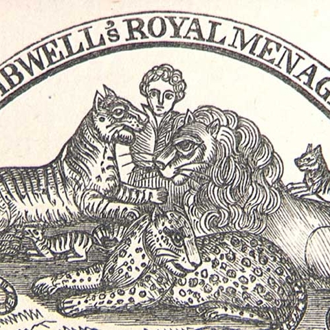 An early 19th century advertisement for George Wombewell’s Royal Menagerie.