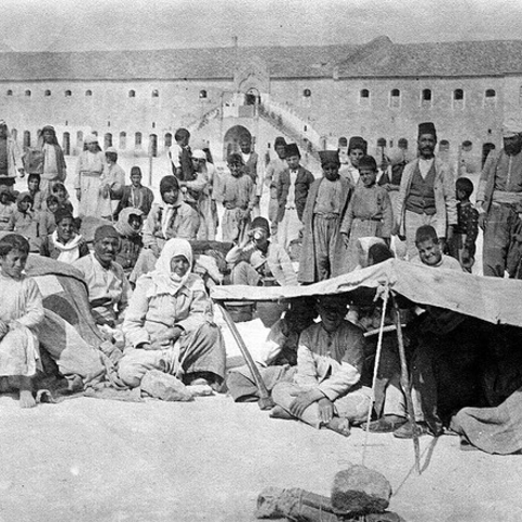 A refugee camp for Armenians in Aleppo, Syria in 1918.