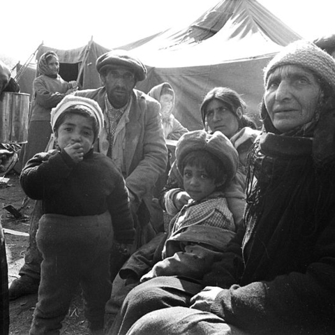 Azerbaijani refugees from Karabakh in 1992.