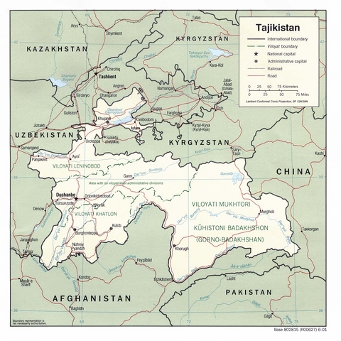 Political Map of Tajikistan  