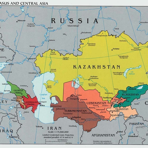 Regional Map of Central Asia