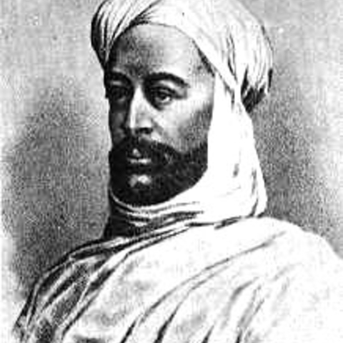 al-Mahdi leader Muhammad Ahmad al-Mahdi. Sketch from 1880s.