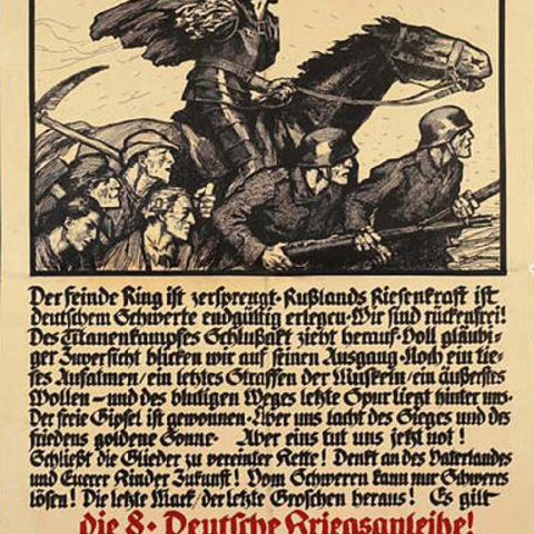 A 1918 poster urging Austrians to contribute funds to the war effort.