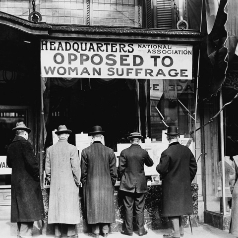 The headquarters of the National Association Opposed to Woman Suffrage in 1911.