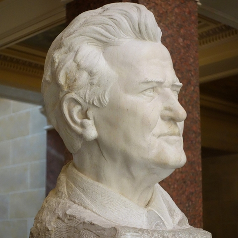Bust of Senator Robert La Follette in the Wisconsin State Capitol.