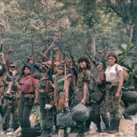 Photo of FDN & ARDE Frente Sur Commandas in the Nueva Guinea zone of Southeast Nicaragua, 1987