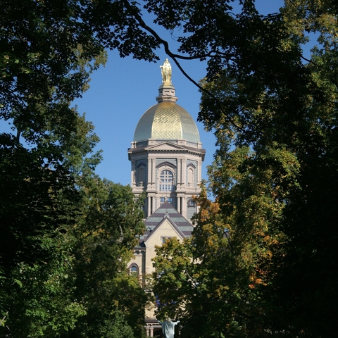 University of Notre Dame's administration building.