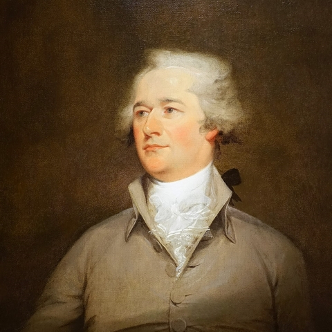 John Trumbull's portrait of Alexander Hamilton.