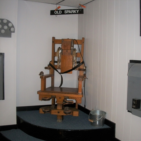 The West Virginia State Penitentiary electric chair, also known as "Old Sparky."