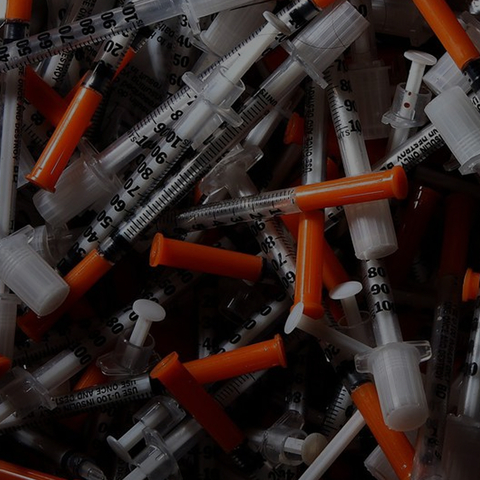 pile of syringes