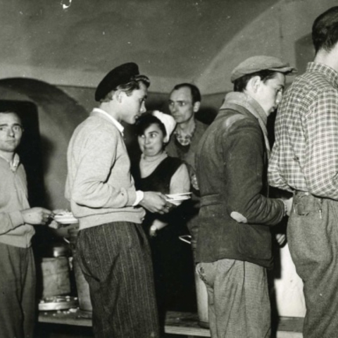 The British Red Cross fed and housed 7,500 Hungarian refugees in food kitchens like this one in Austria.