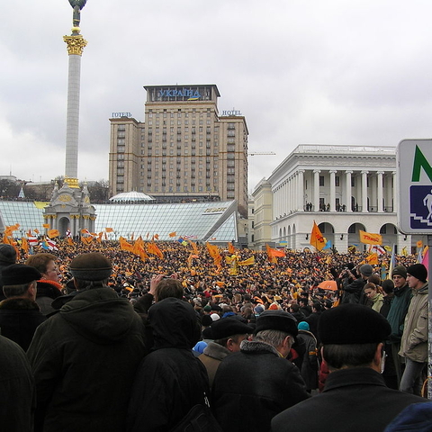 The first day of Ukraine’s Orange Revolution.