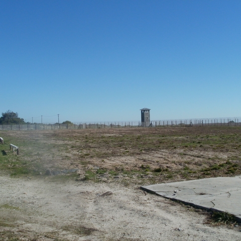 One of the soccer fields used by the Makana Football Association formed by prisoners on Robben Island.