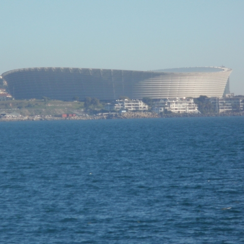Green Point Stadium, Cape Town's brand-new soccer stadium, which hosted the second match of the World Cup, between France and Uruguay.