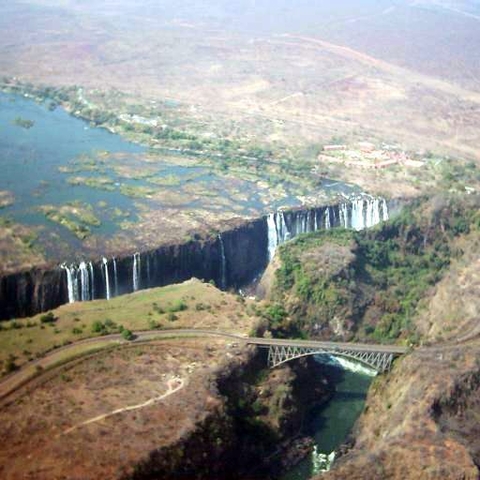 Victoria Falls, at the end of the Upper Zambezi and start of the Mid Zambezi, September 2003