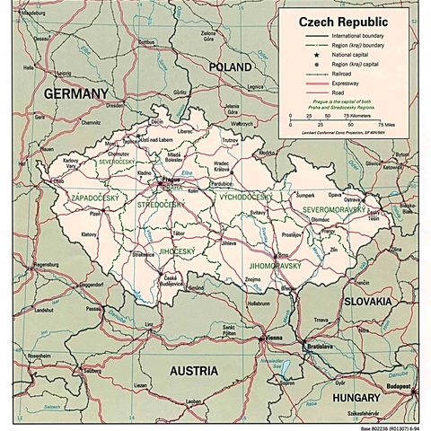 Map of the Czech Republic, 2004  