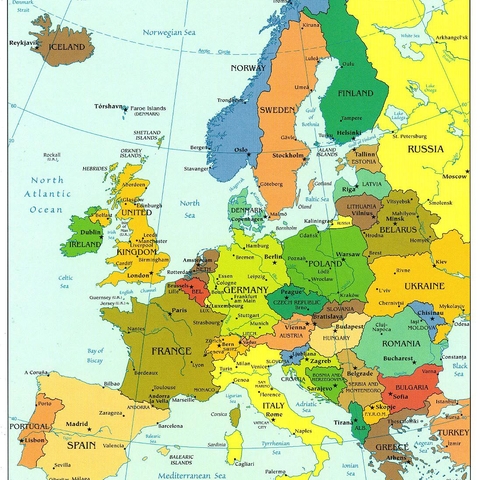 Map of Europe, 2004