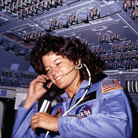 First American female astronaut, Sally Ride.